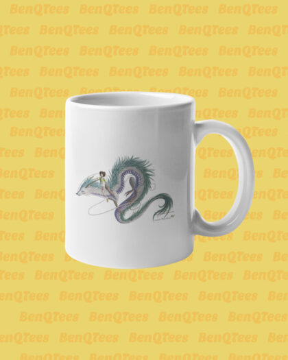 Haku and Dragon White Mug